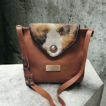 LEATHER/HAIR-ON HIDE BAG